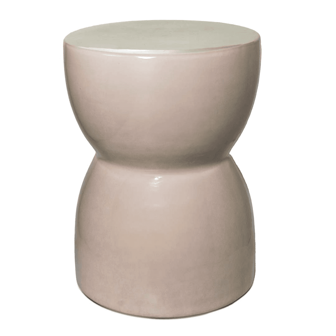 Tabouret en céramique crème - WD