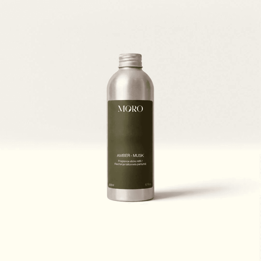 Recharge pour bâtonnets parfumés ambre-musc
