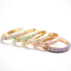 Bracelet enfant jardin bleu ciel/petites fleurs