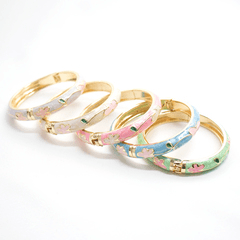 Bracelet enfant Papillons rose/blanc