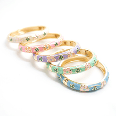 Bracelet enfant Marguerite mauve/rose