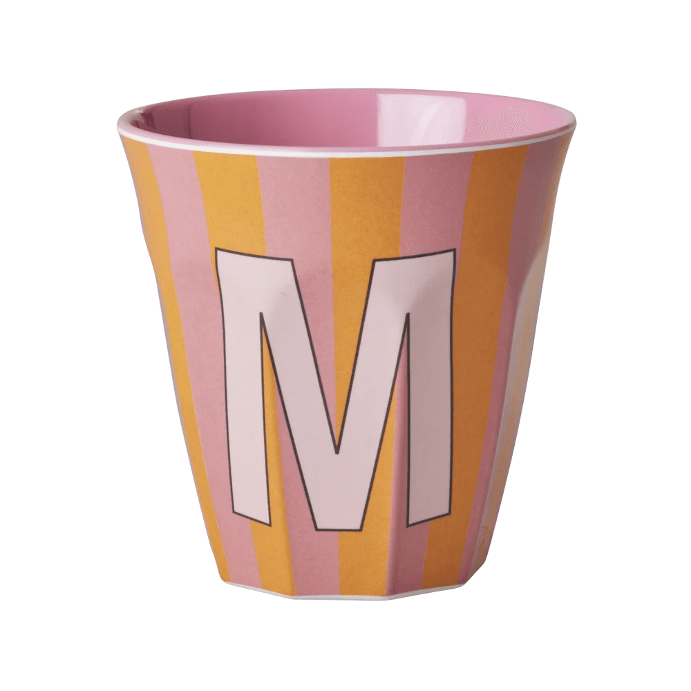 Médium Tasse de l’alphabet - Orange - M- Stripes