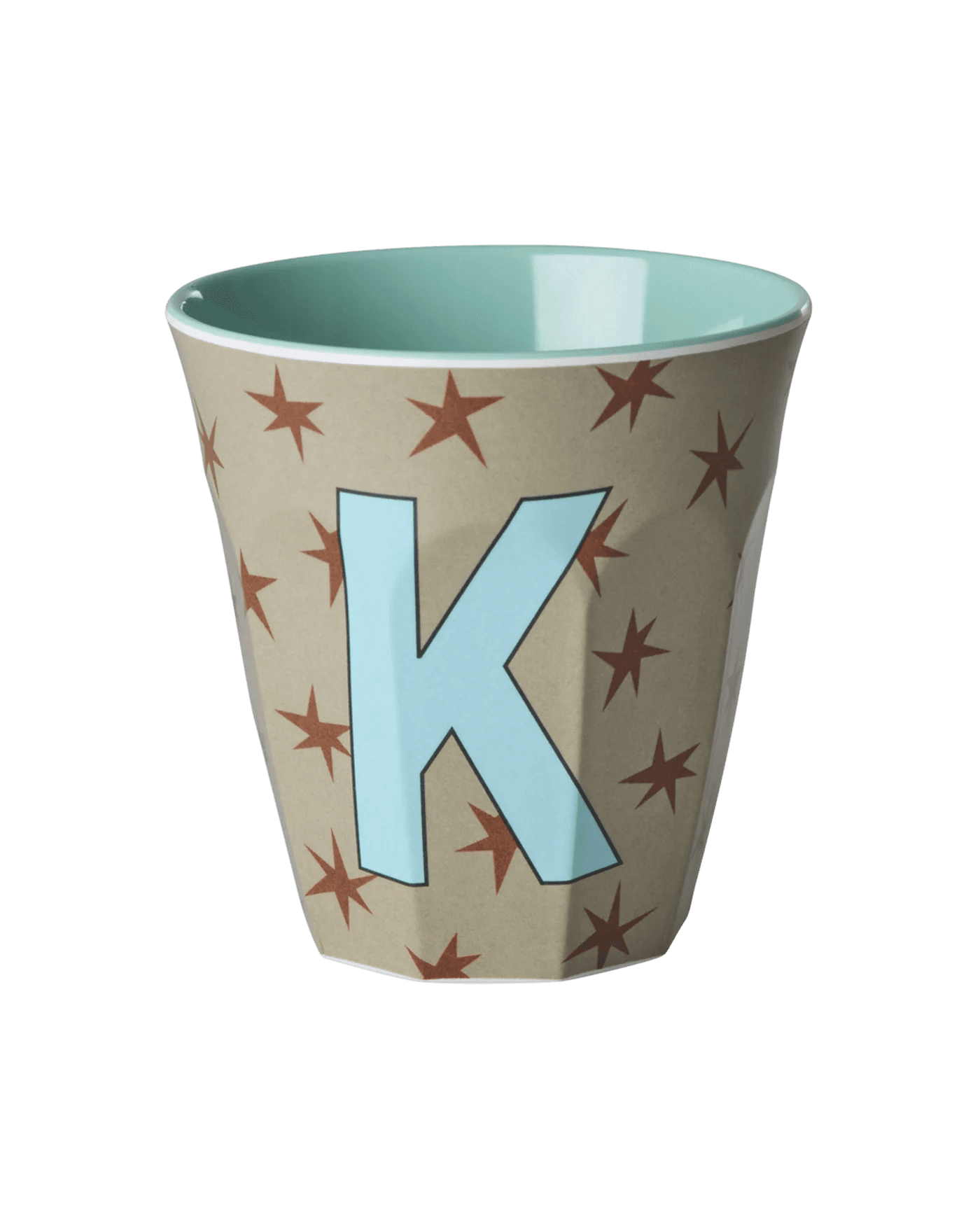 Médium Tasse de l’alphabet - Marron clair - K - Stars