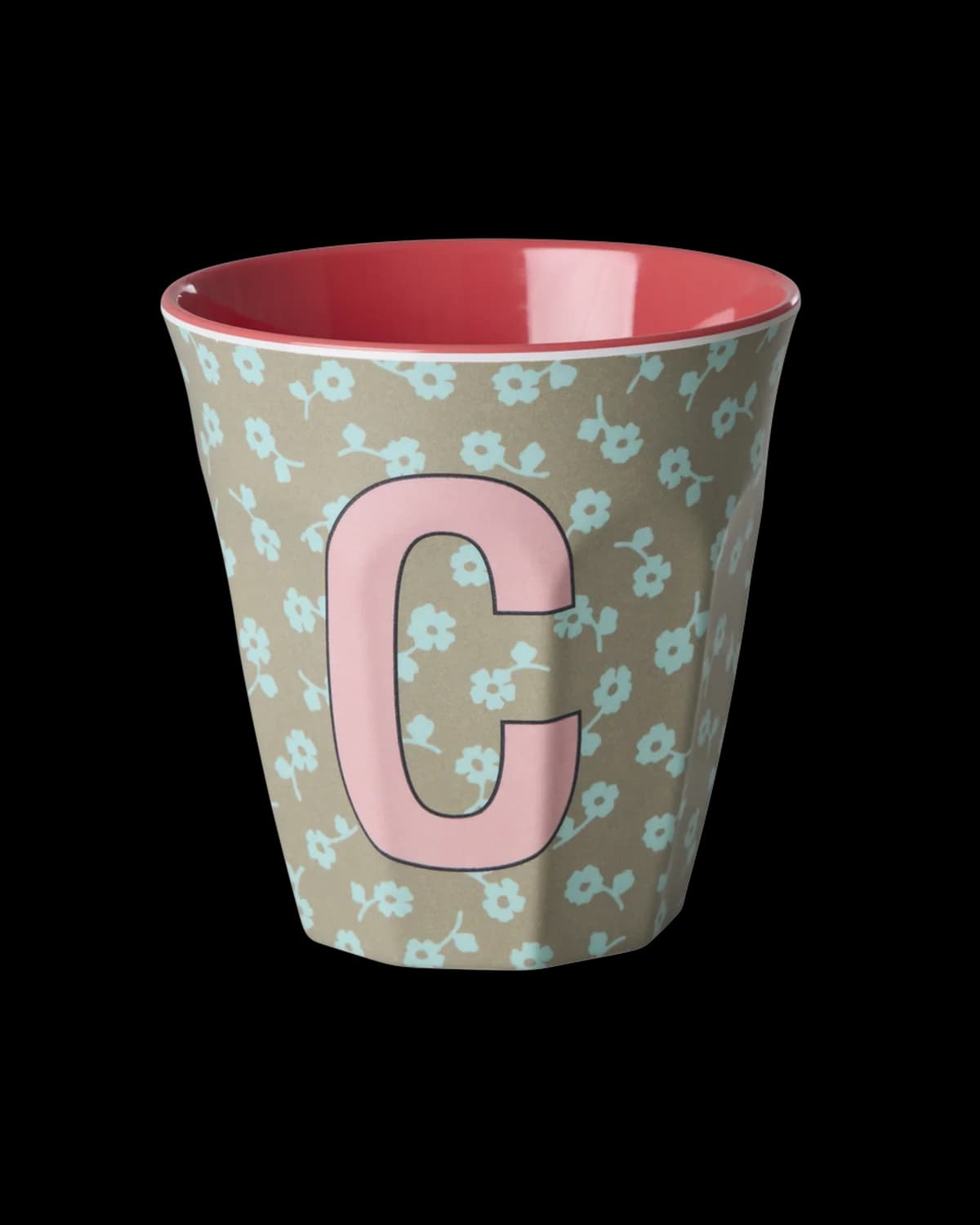 Médium Tasse de l’alphabet - Sable Foncé - C - Flowers