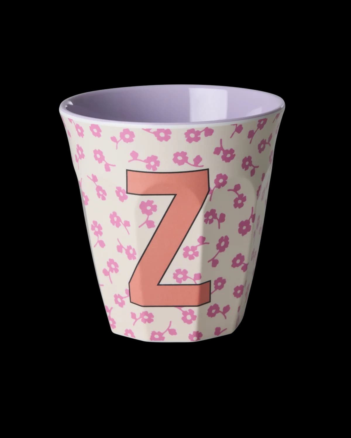 Médium Tasse de l’alphabet - Rose clair - Z - Flowers