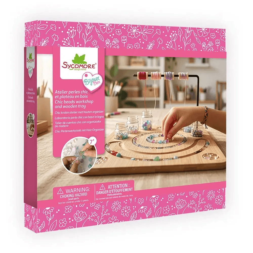 Atelier perles chic et plateau en bois - SYC