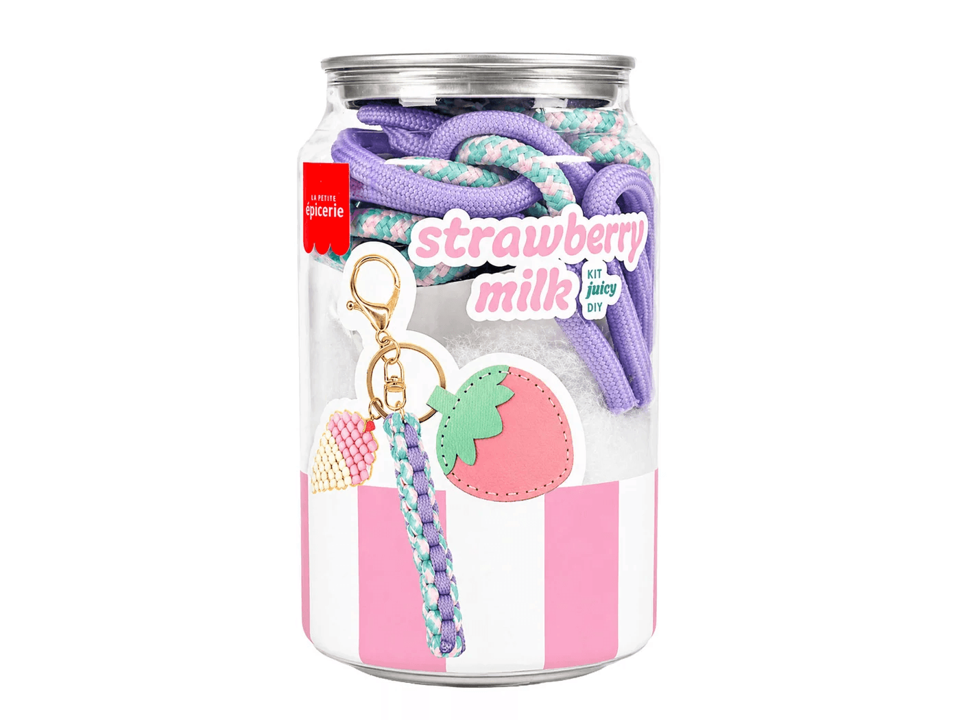Kit Canette Bag Charm Pshiiit - Strawberry Milk