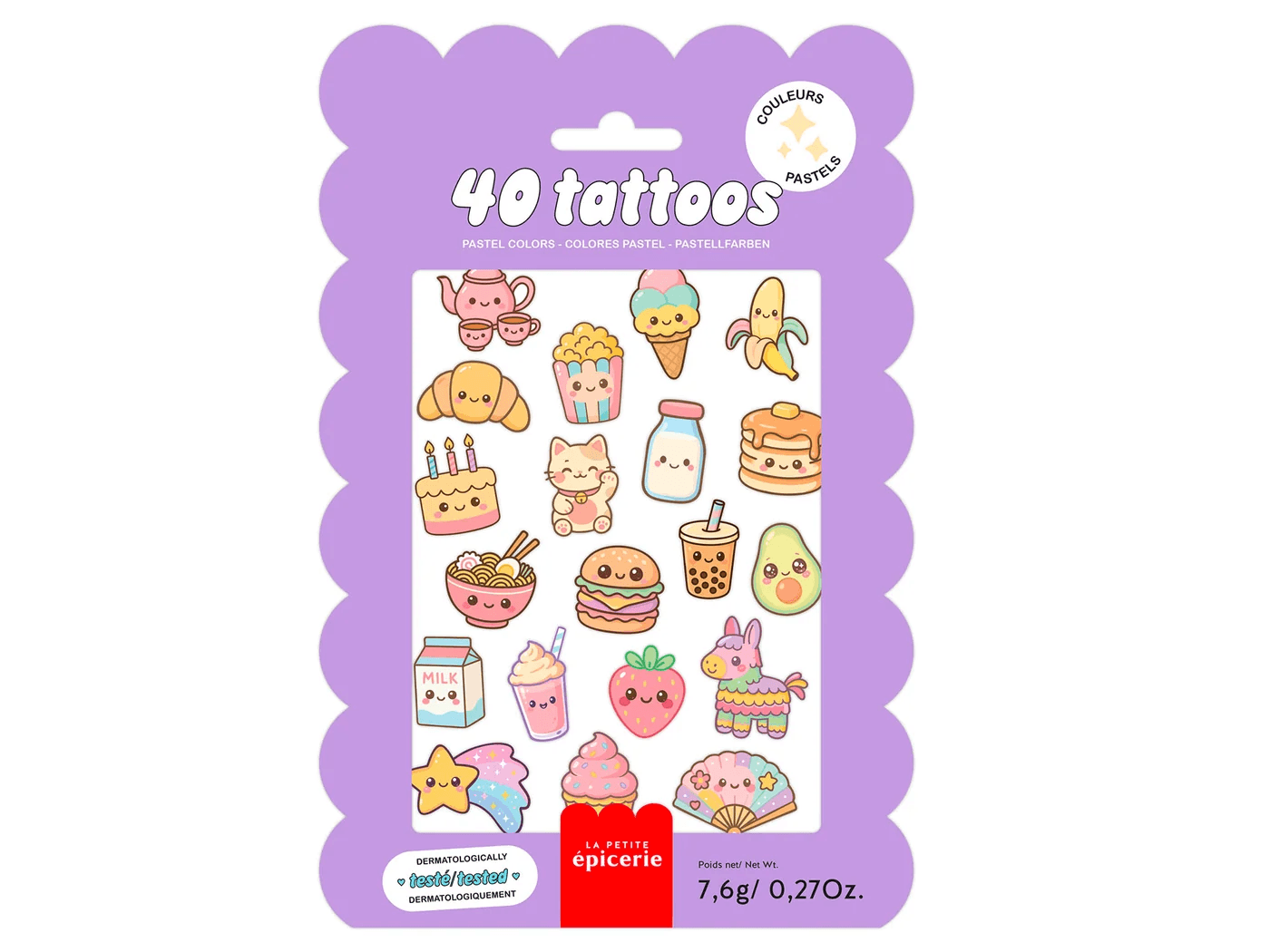 Pochette de 40 Tattoos Pastel - Kawaii