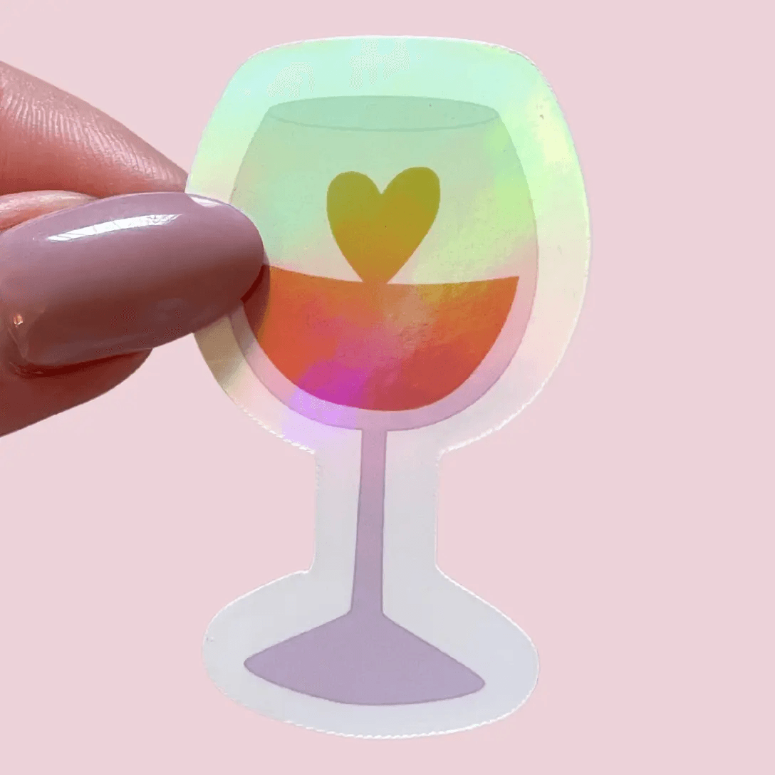Sticker - Verre de vin d'amour
