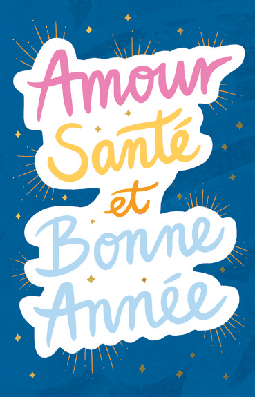 Amour santé et bonne année - KIND MIND CARDS