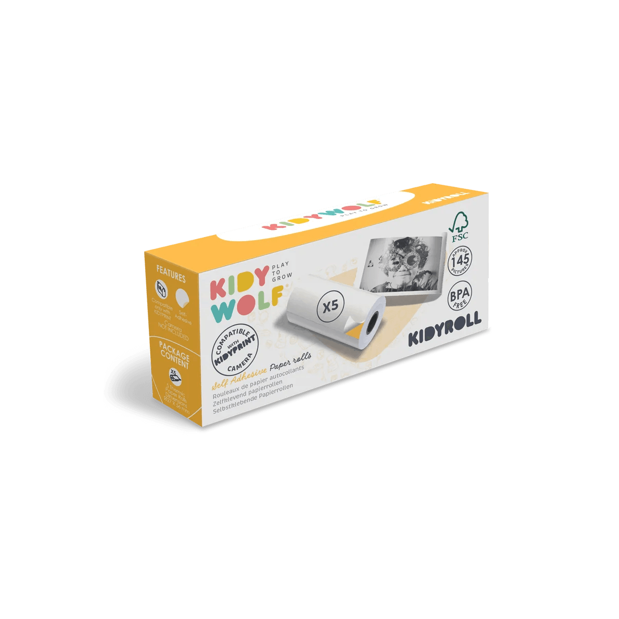KIDYROLL Recharge papier stickers pour KIDYPRINT