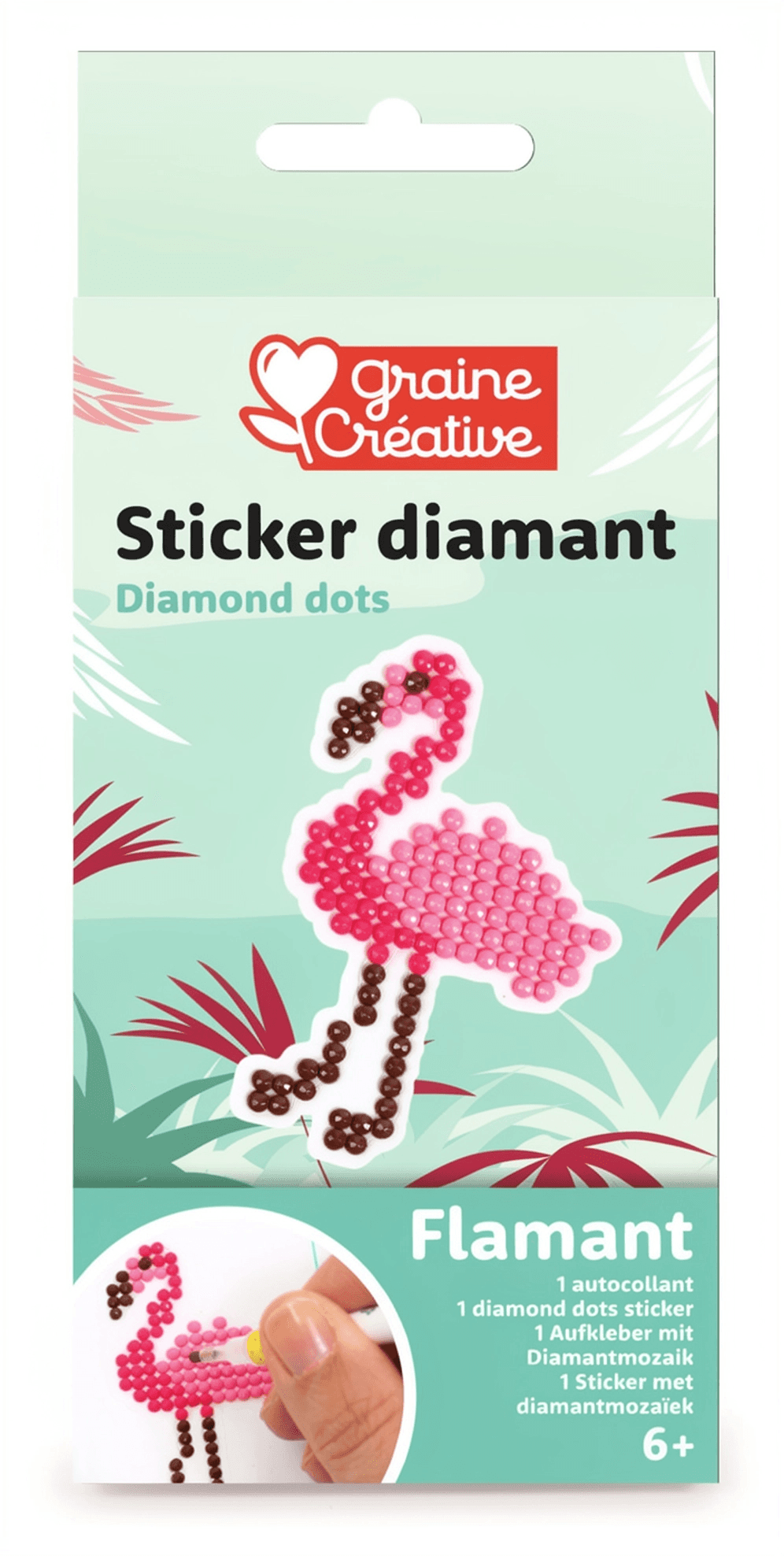 KIT DIAMANT MOSAIC STICKER - FLAMANT ROSE
