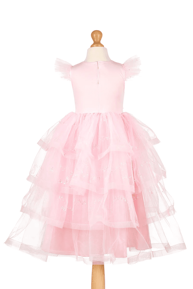 Robe de déguisement de princesse rose Linda, 5-7 ans