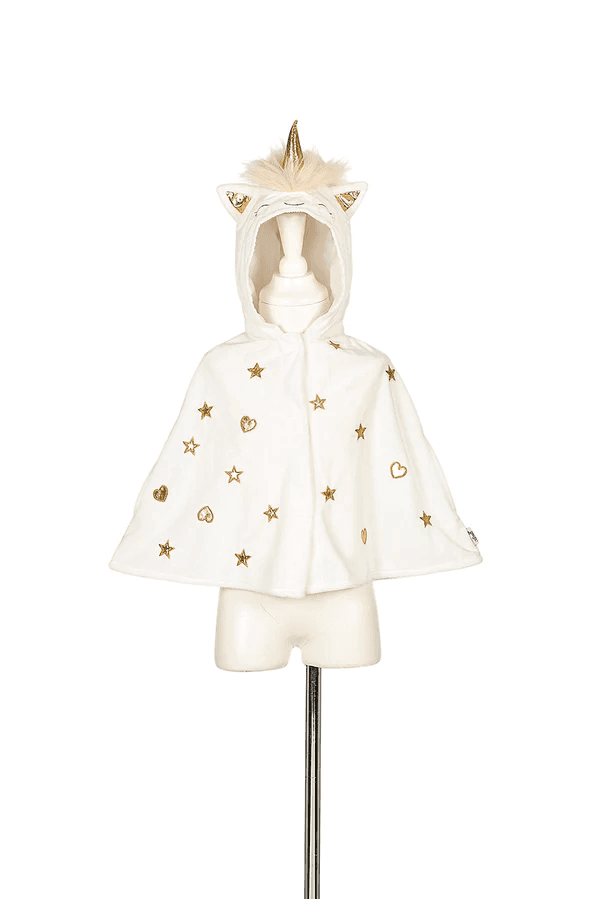 Cape bébé licorne blanc cassé 2 ans