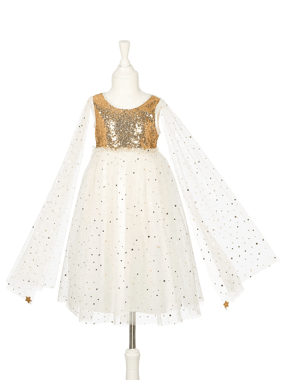 Robe de princesse dorée Dorianne 5-7 ans