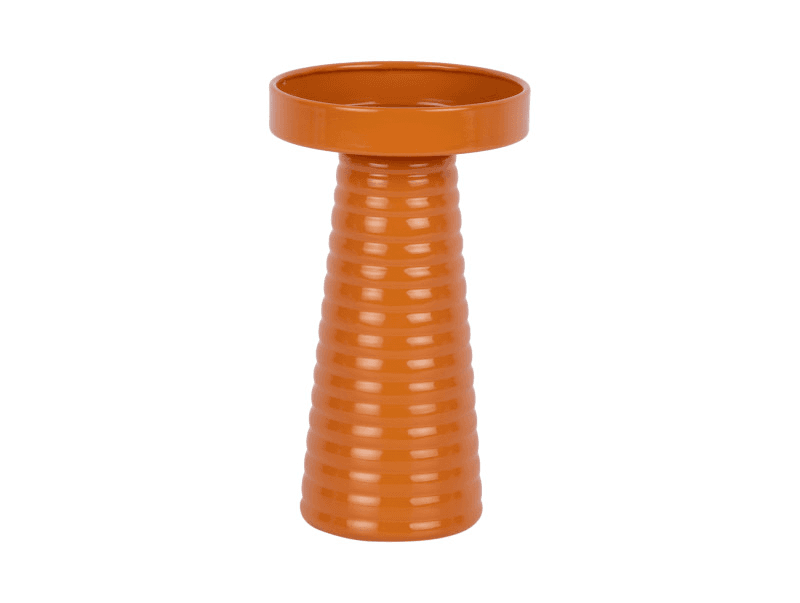 Bougeoir Catania nervuré petit - orange