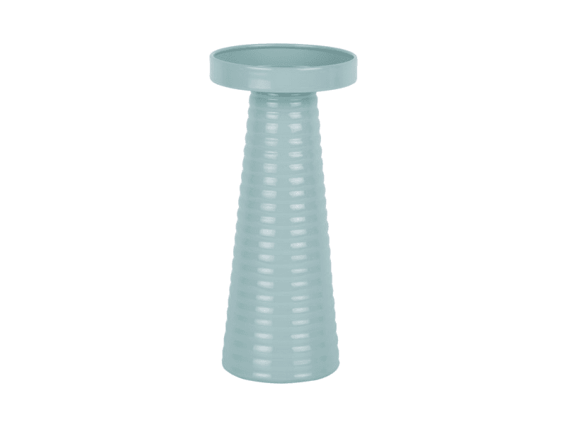Bougeoir Catania nervuré grand - misty blue