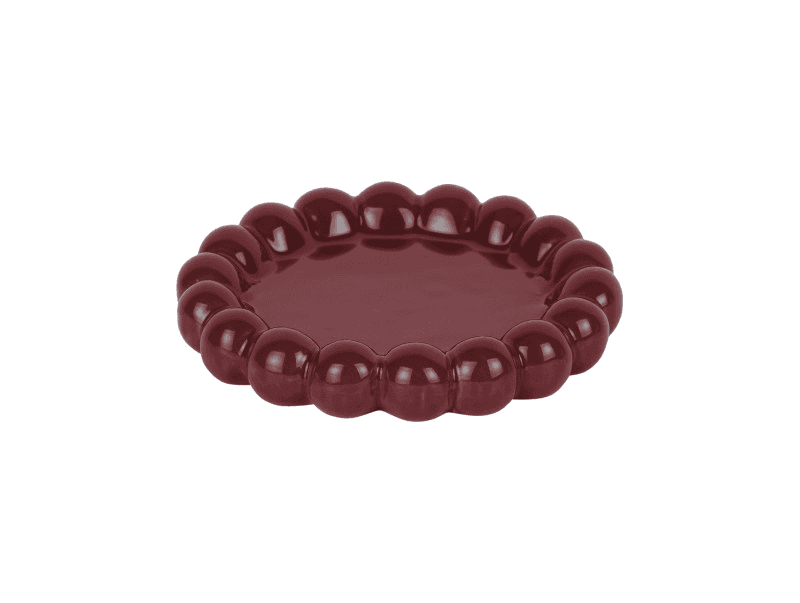 Plateau Cadiz Dotty petit - bordeaux