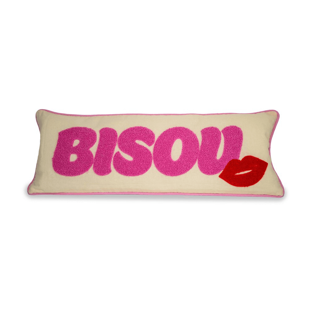 Coussin rembourré Bisou 20x55 cm