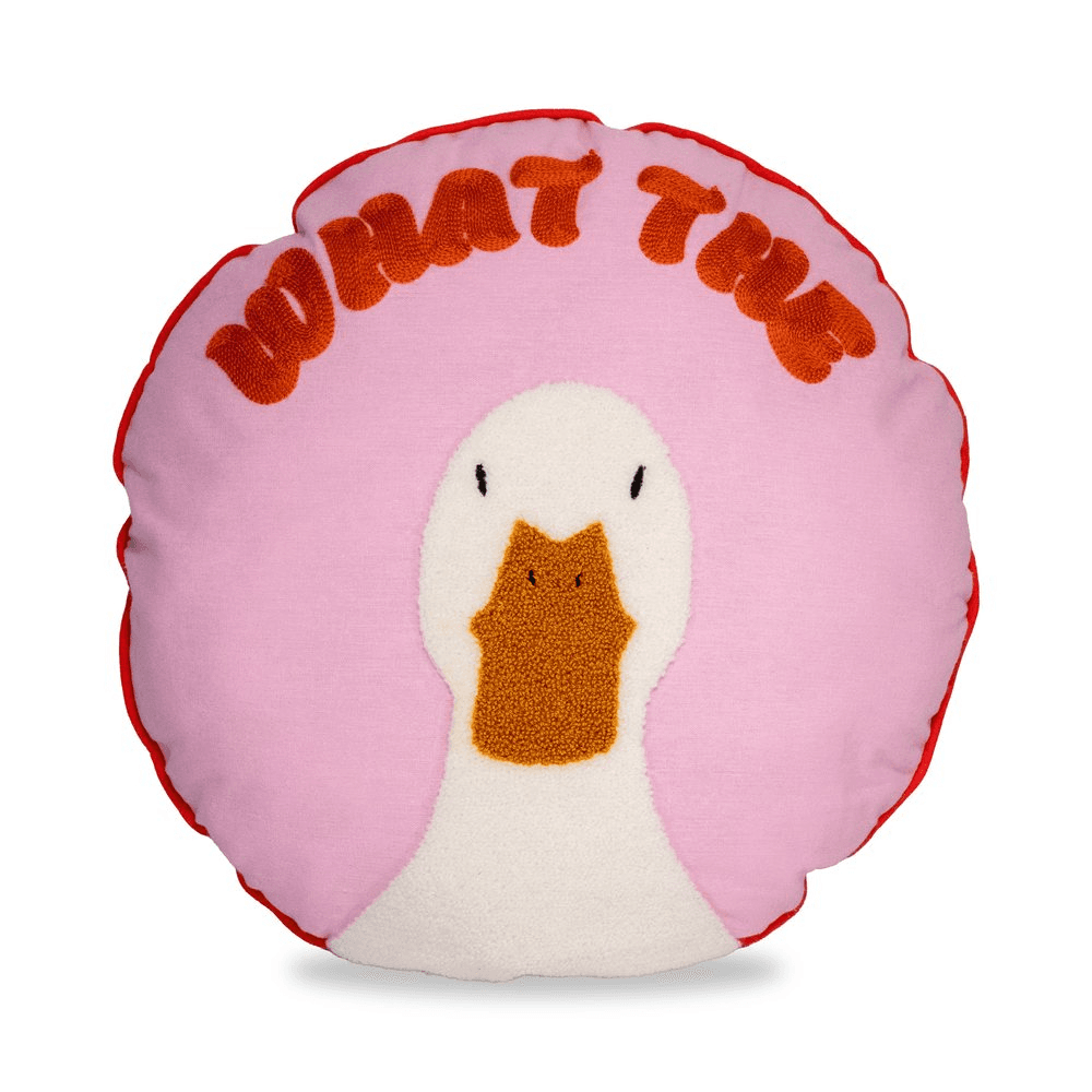 Coussin rembourré WHAT THE DUCK Ø 40 cm