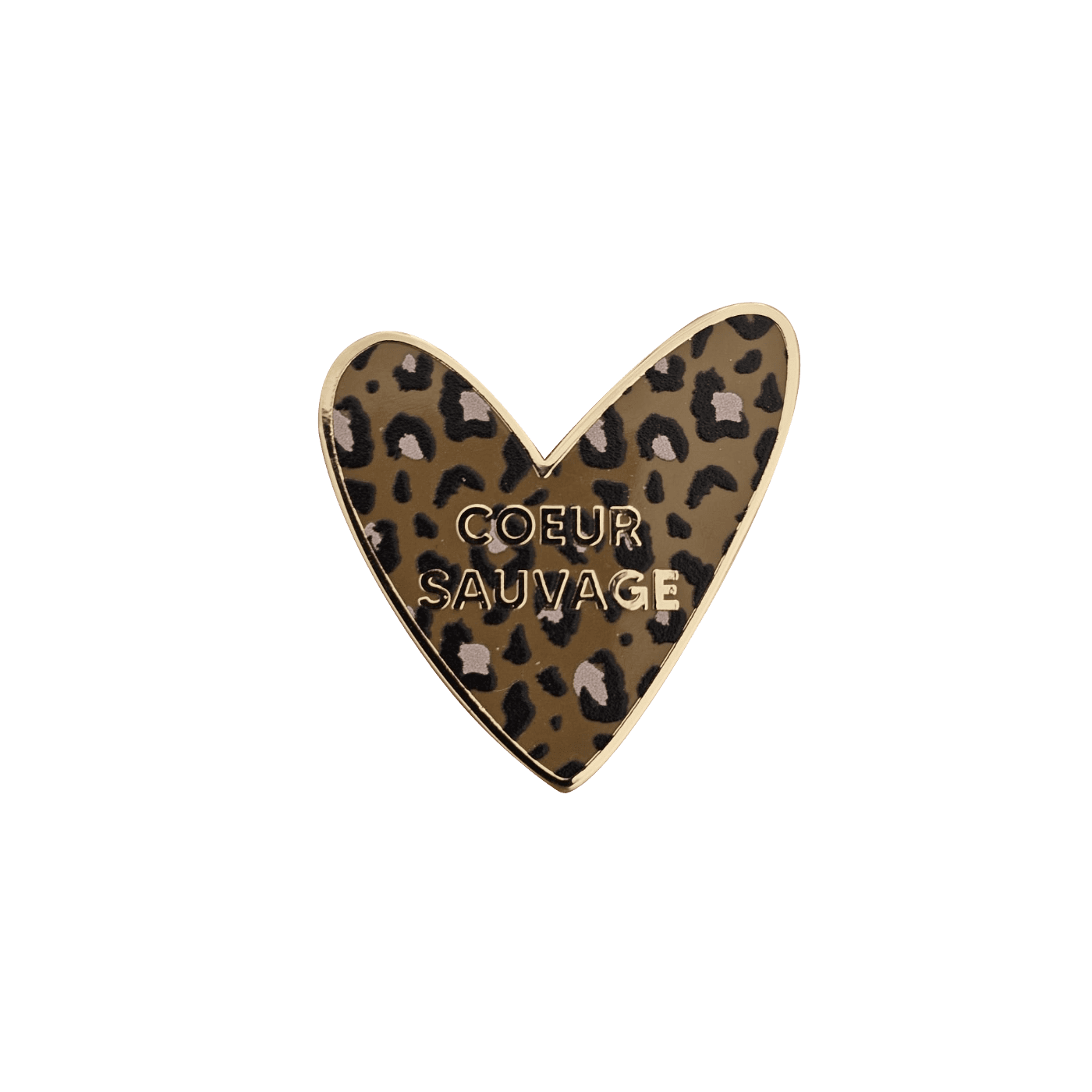 Pin's coeur - Sauvage foncé