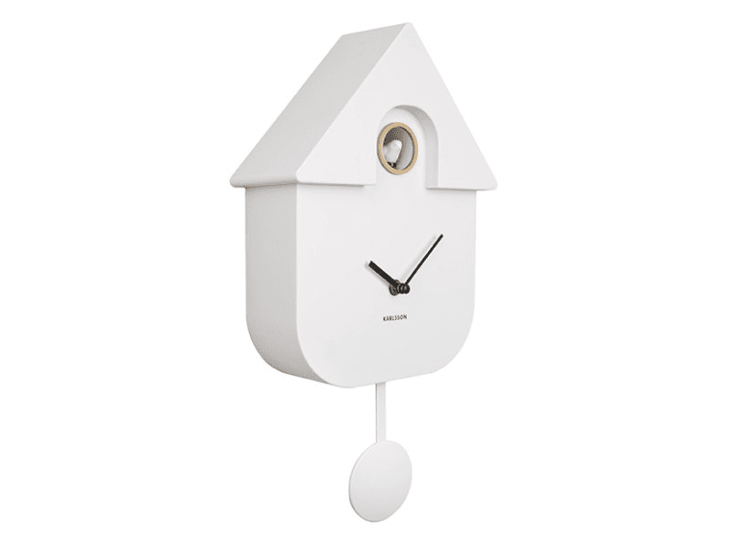 Horloge murale Modern Cuckoo - blanc