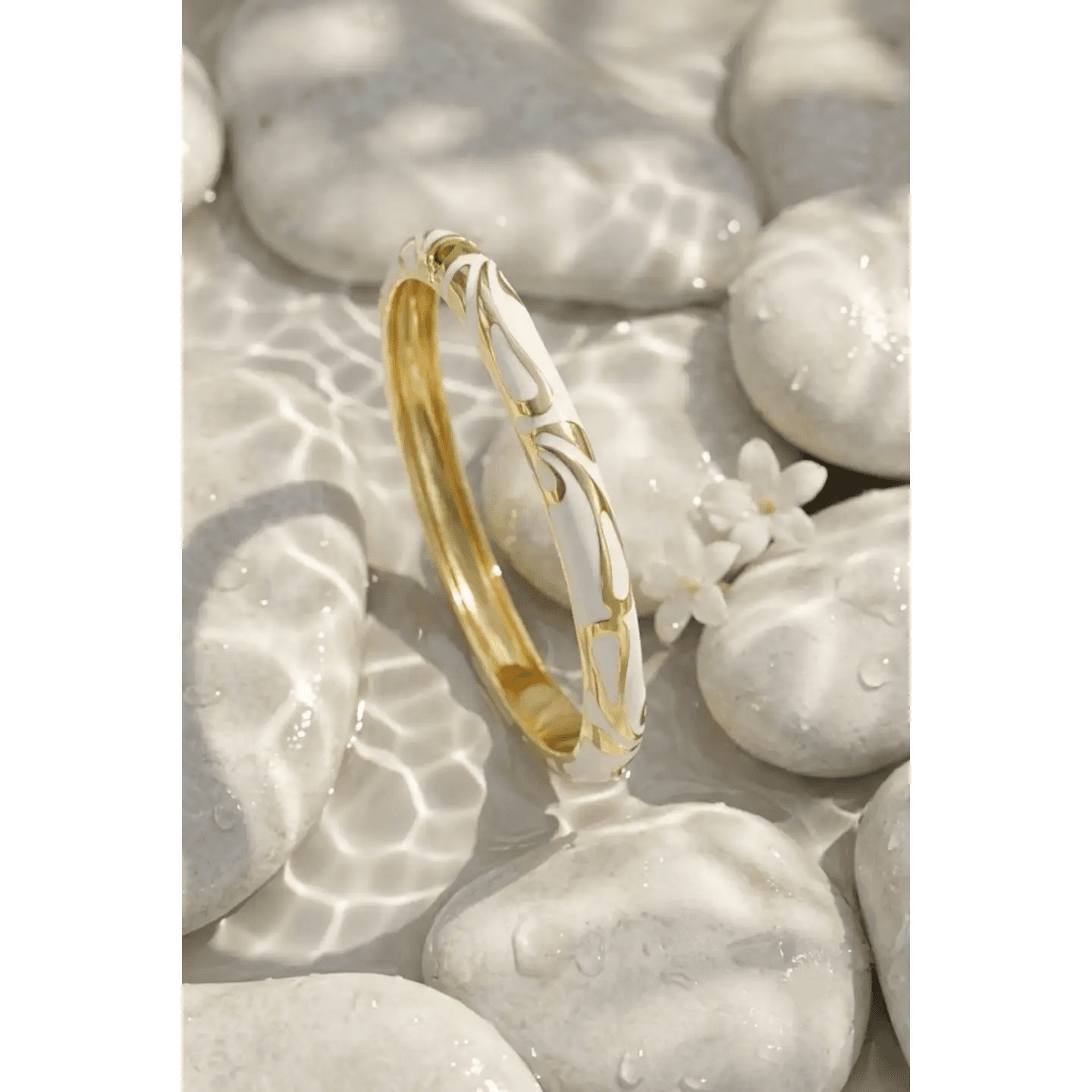 Bracelet Jonc Thaïlandais Émaillé – Douceur Pastel