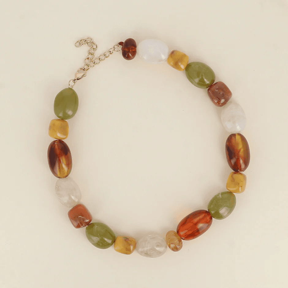 Collier Azélia - olive