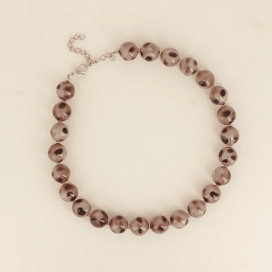 Collier sur câble - gris léopard